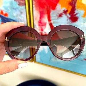 Tom Ford Sunglasses Clear Red + Tortoise Shell